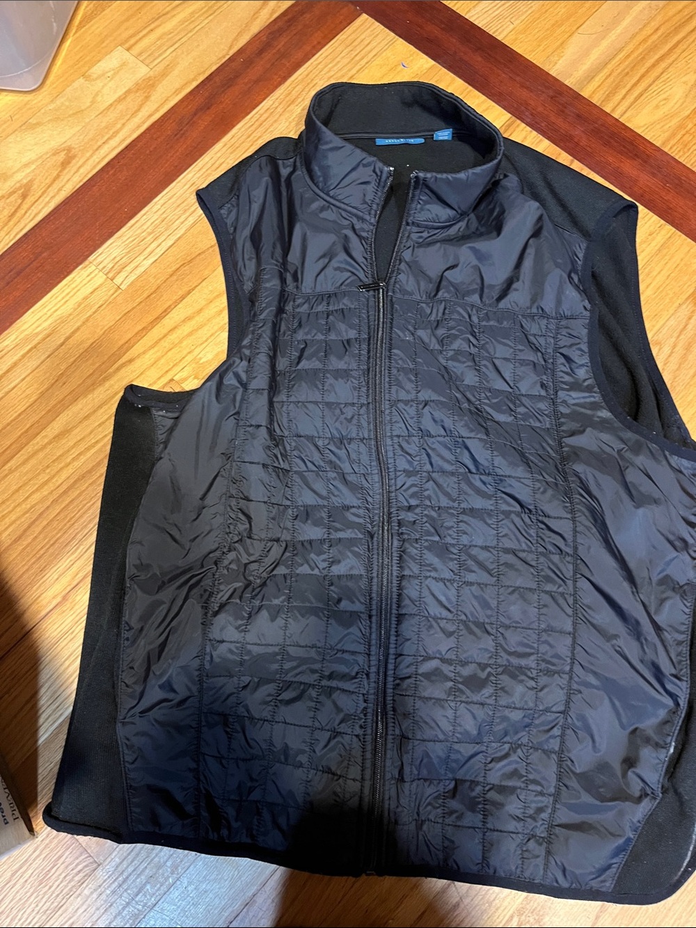 Men's Black Quilted Lightweight Vest Jacket